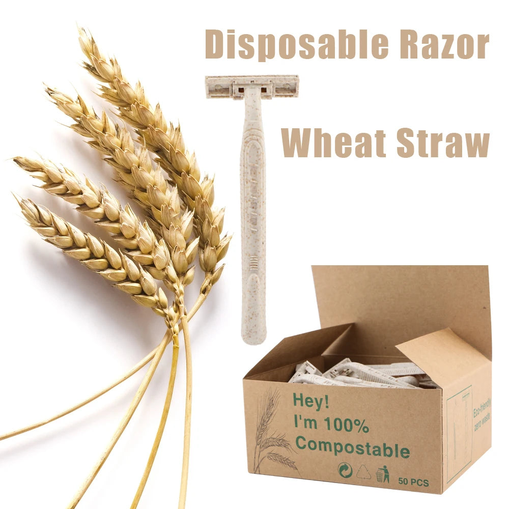 Wheat Straw Eco Friendly Disposable Manual Razor