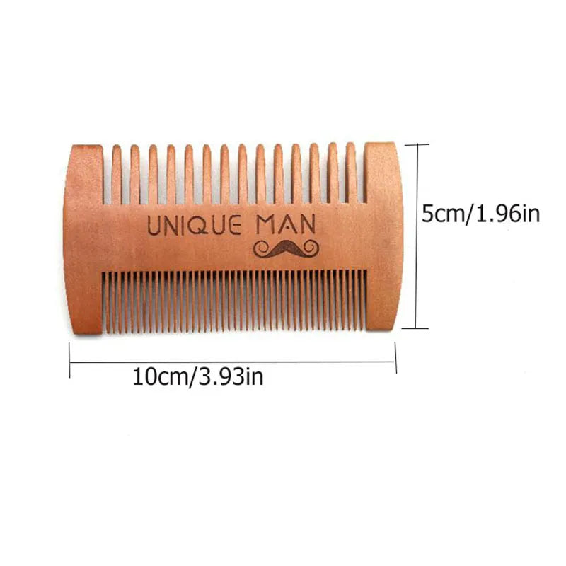 Beard & Moustache Comb with Leather Case