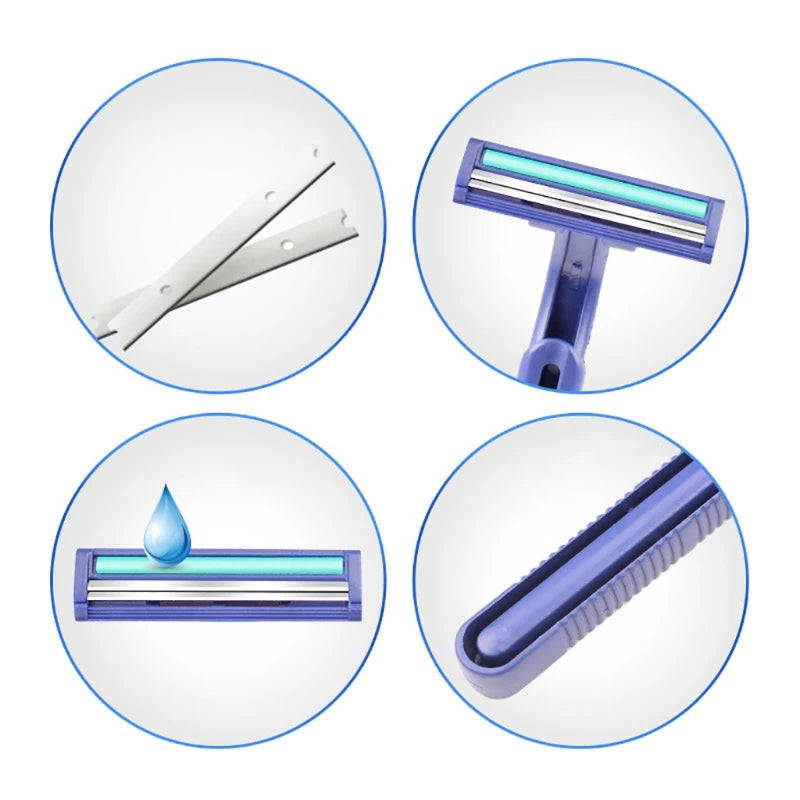 10 Pieces Disposable Stainless Steel Razors