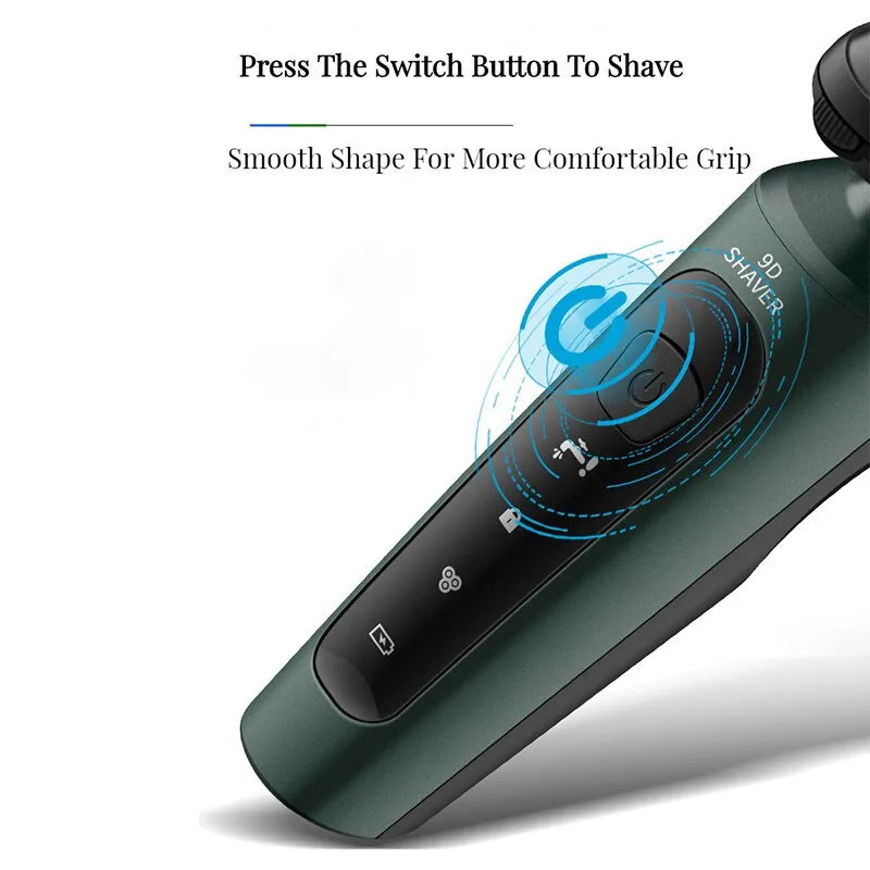 Rechargeable Intelligent Electric Wet Dry Beard Shaving Trimmer