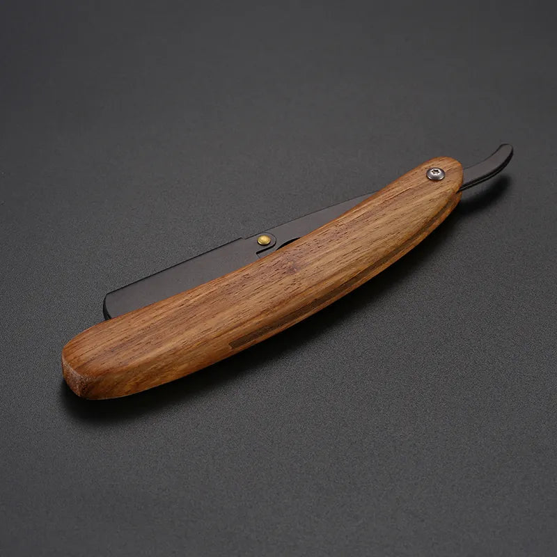 High-End Manual Wooden Straight Razor