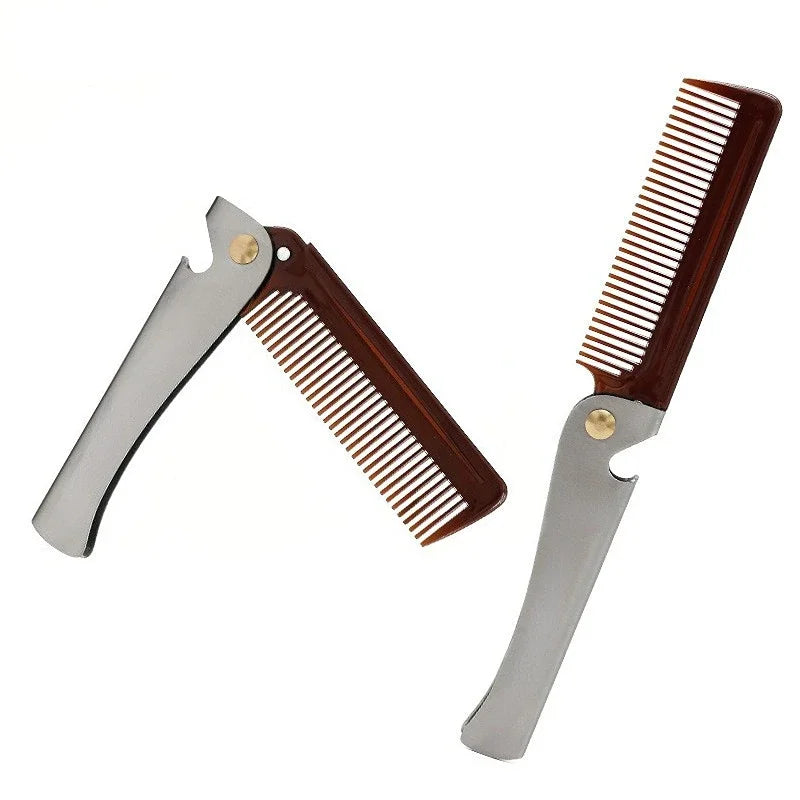 Portable Folding Steel Beard Comb