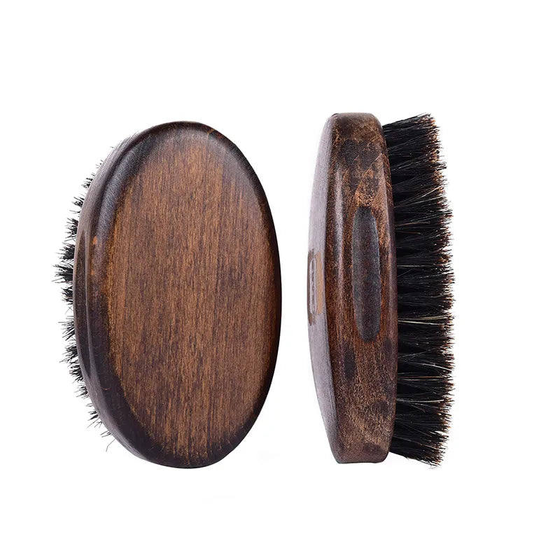 Premium-Bart-Styling-Bürste aus Vintage-Holz für Männer