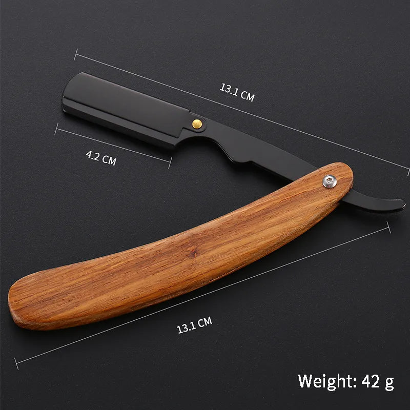 Hochwertiges manuelles Rasiermesser aus Holz